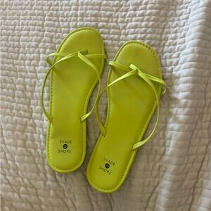 Lime green sandals